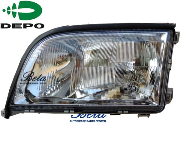 Left Side Headlamp -Crystal for Mercedes S-Class W140 1993-1998 models, Part Number 1408207361 Left Side Headlamp -Crystal for Mercedes S-Class W140 1993-1998 models, Part Number 1408207361